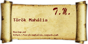 Török Mahália névjegykártya
