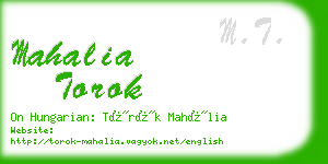 mahalia torok business card
